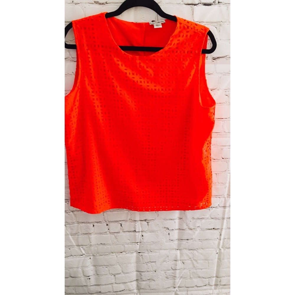 Women’s orange open in the back with 6 buttons